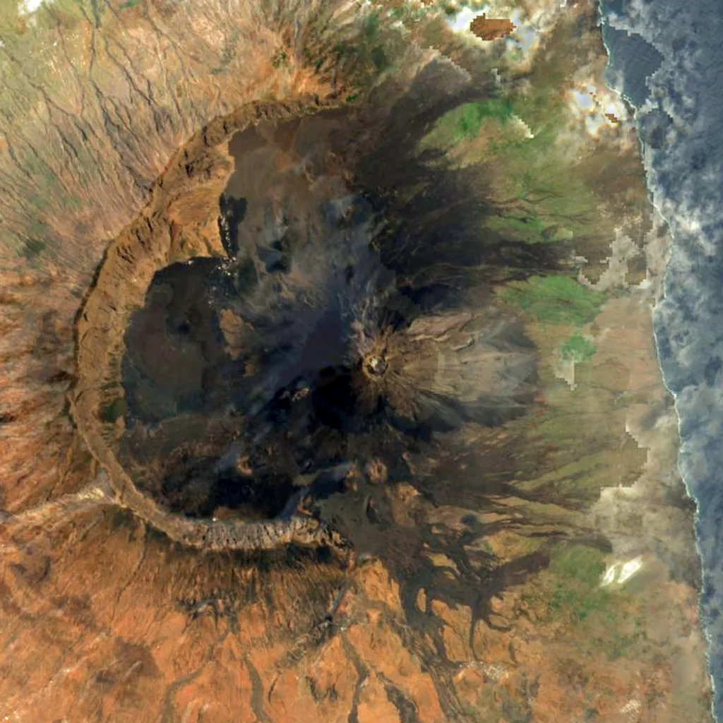 Pico do Fogo seen from above (Sentinel-2)