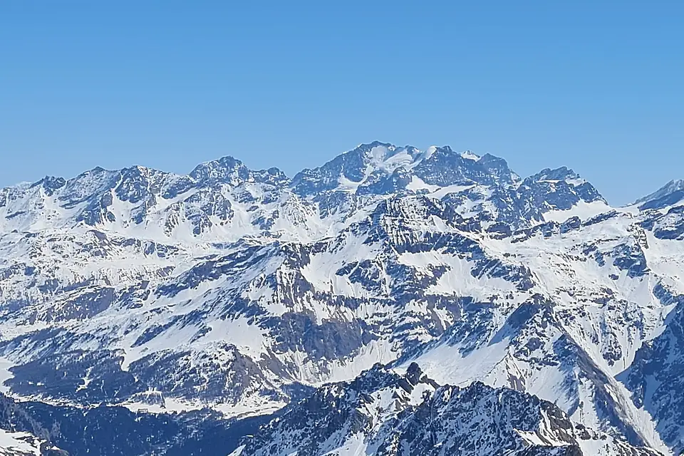Bernina Range as seen from Gletscherhorn (Oberhalbsteiner Alpen)