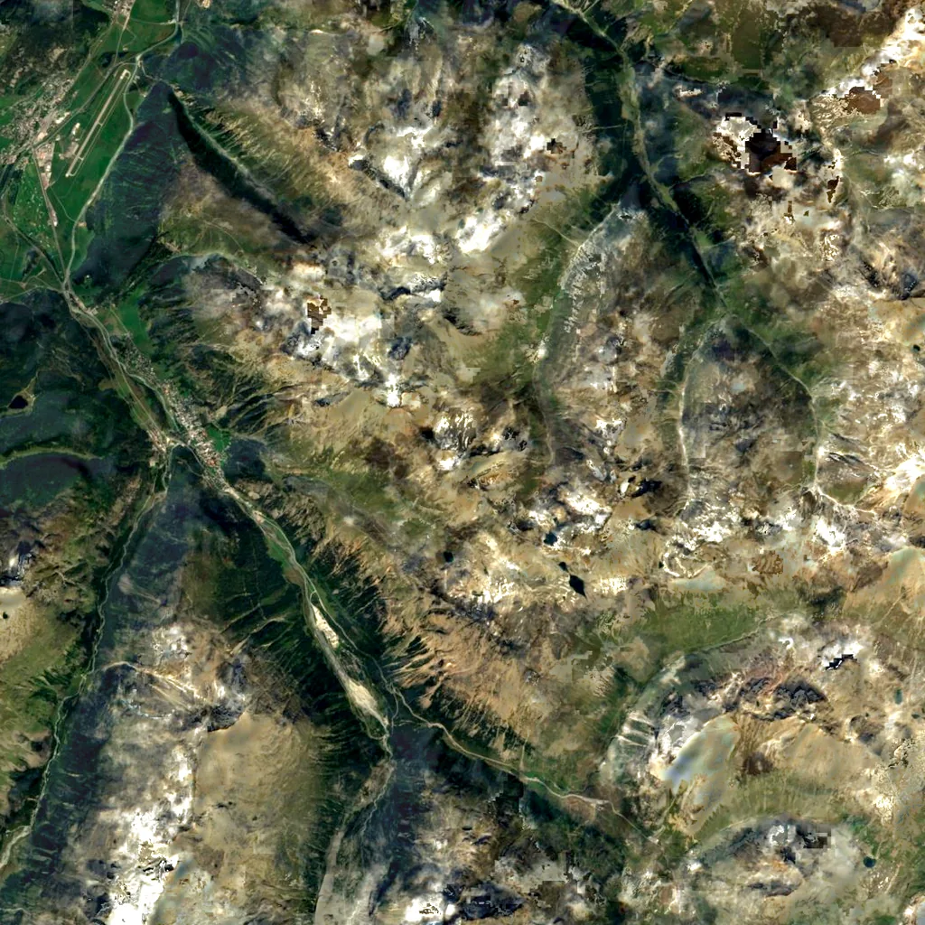 Piz Languard seen from above (Sentinel-2)