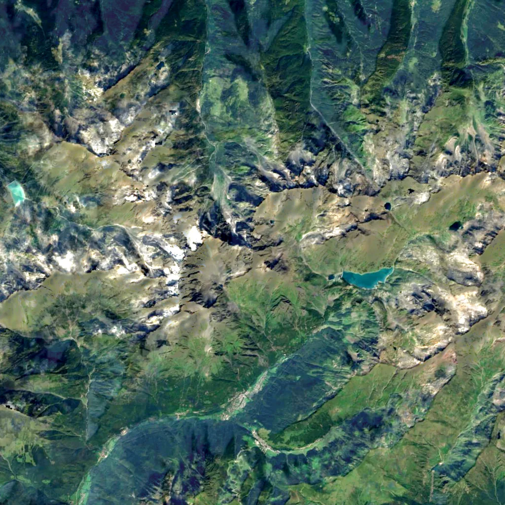 Pizzo Coca seen from above (Sentinel-2)