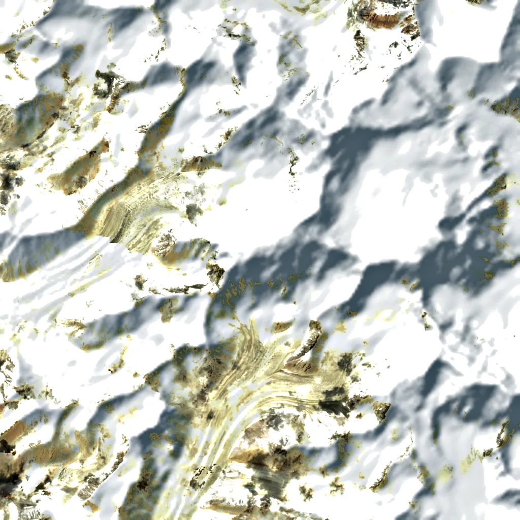 Saser Kangri seen from above (Sentinel-2)
