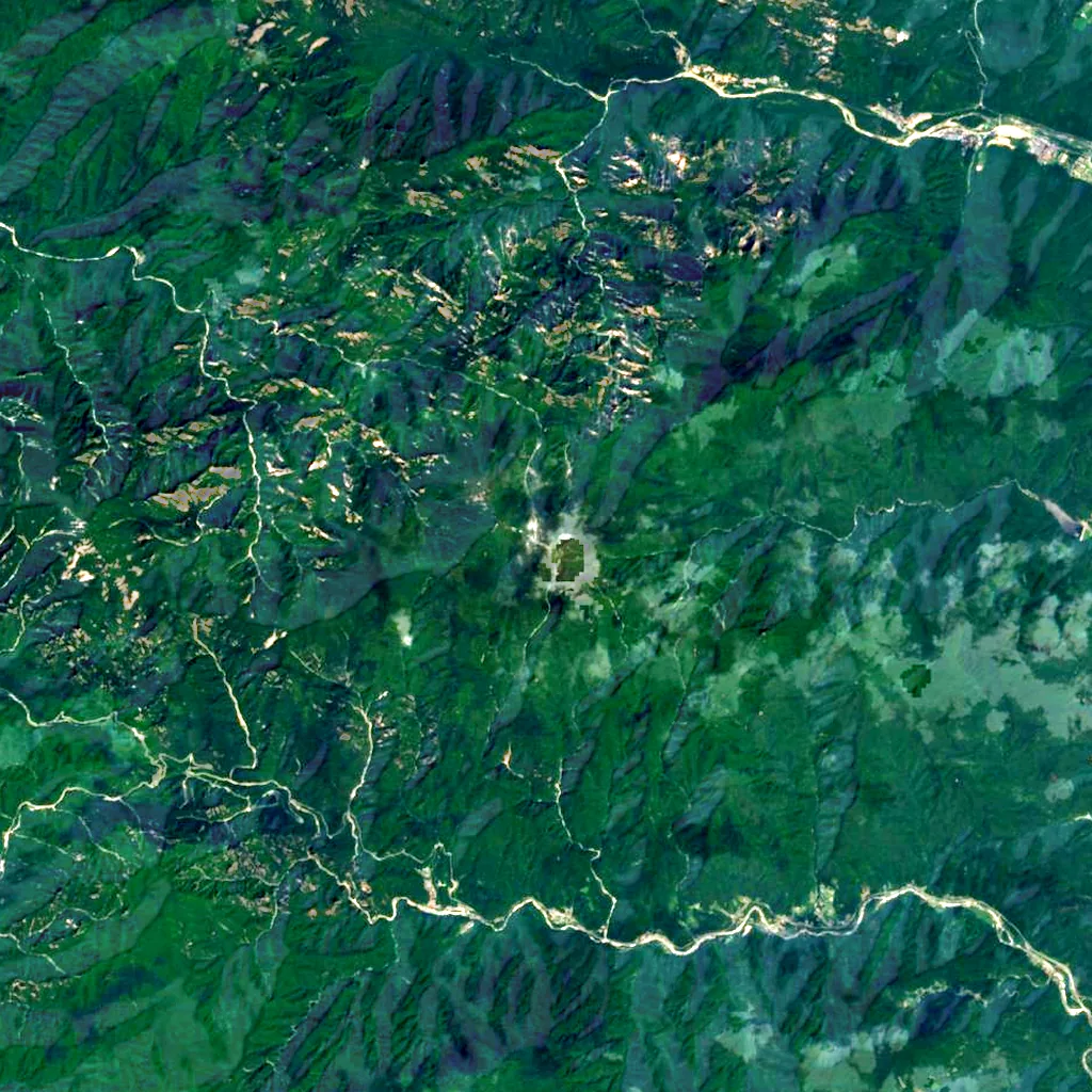 Seoraksan seen from above (Sentinel-2)