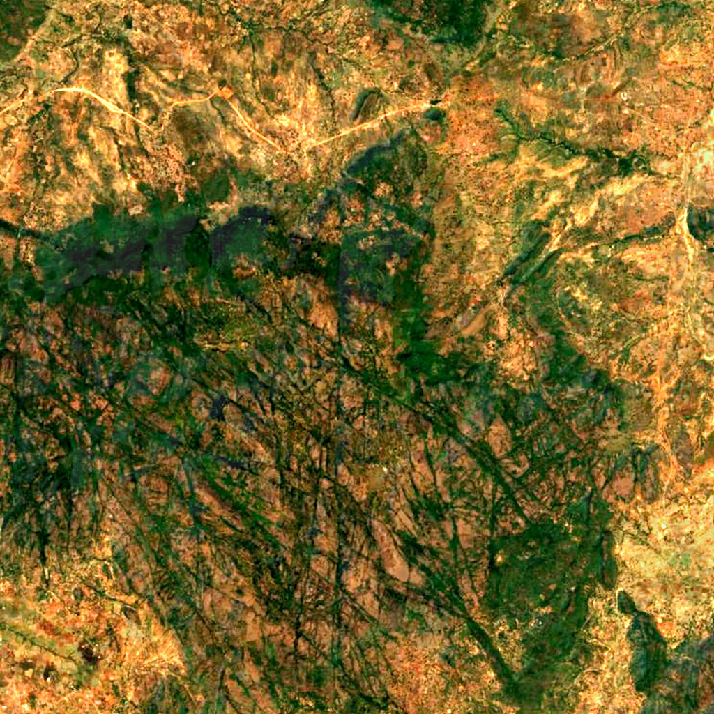 Shere Hills seen from above (Sentinel-2)