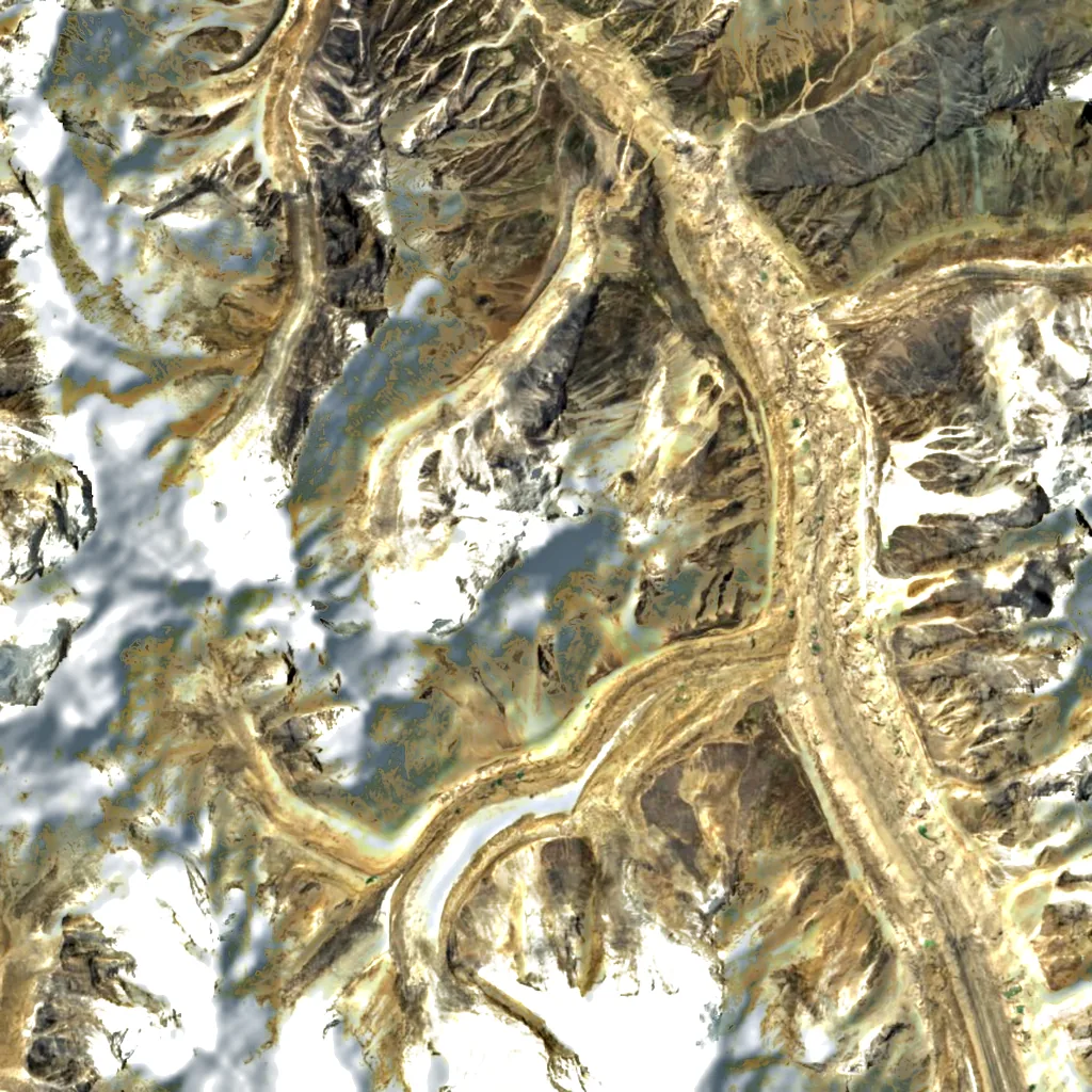 Shivling seen from above (Sentinel-2)