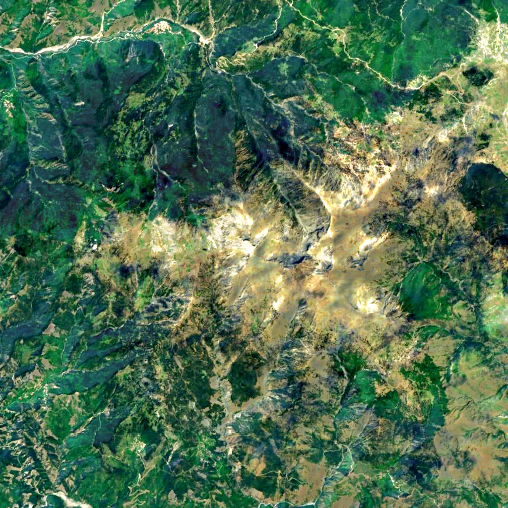 Smolikas seen from above (Sentinel-2)