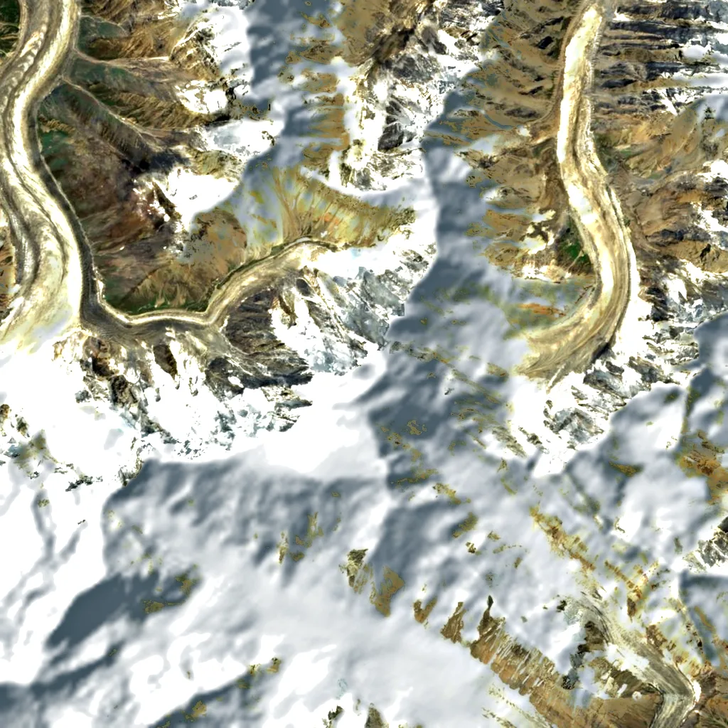 Spantik seen from above (Sentinel-2)
