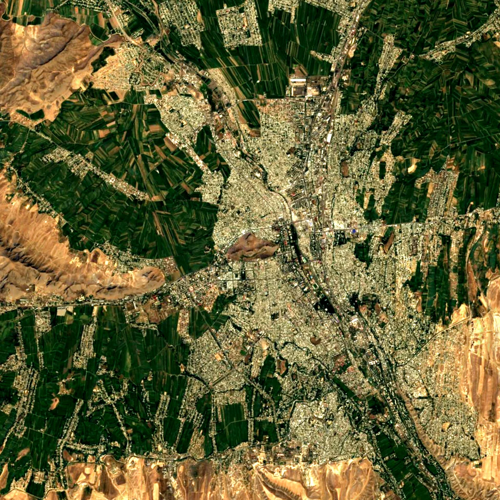 Sulaiman-Too seen from above (Sentinel-2)