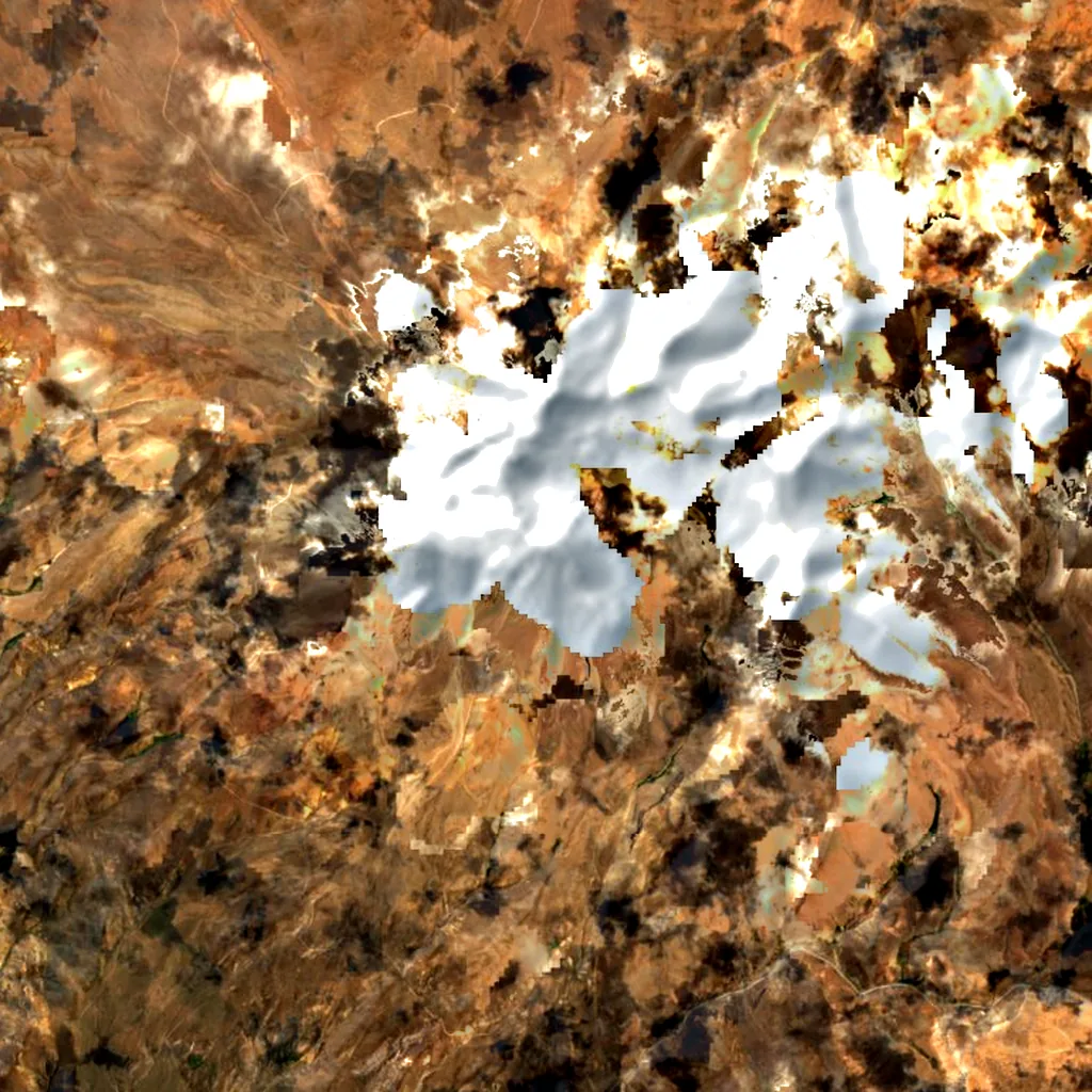 Taapaca seen from above (Sentinel-2)