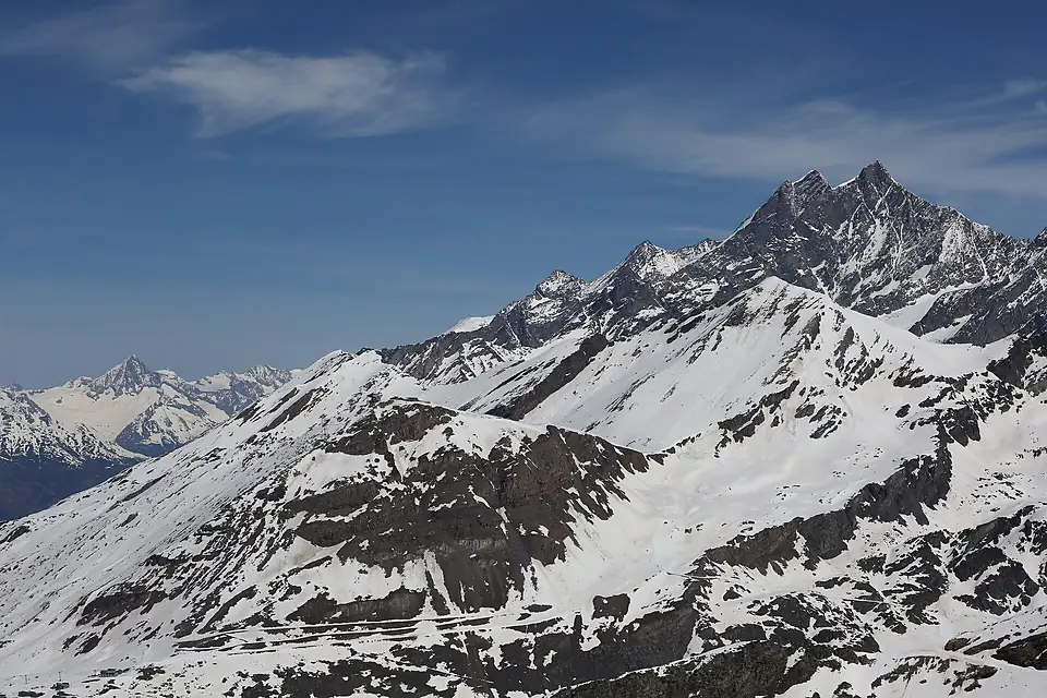 Bietschhorn with Täschhorn and Dom from Gornergrat