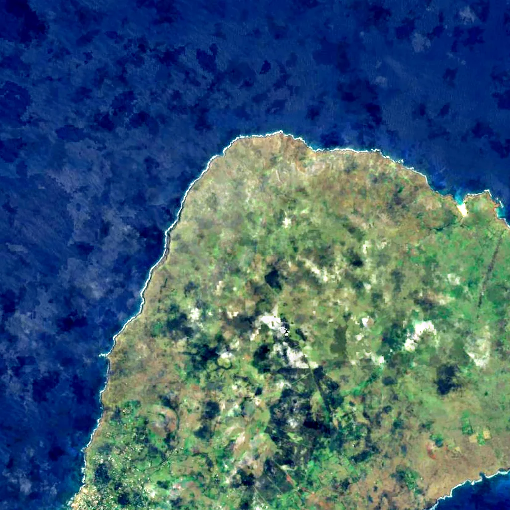 Terevaka seen from above (Sentinel-2)