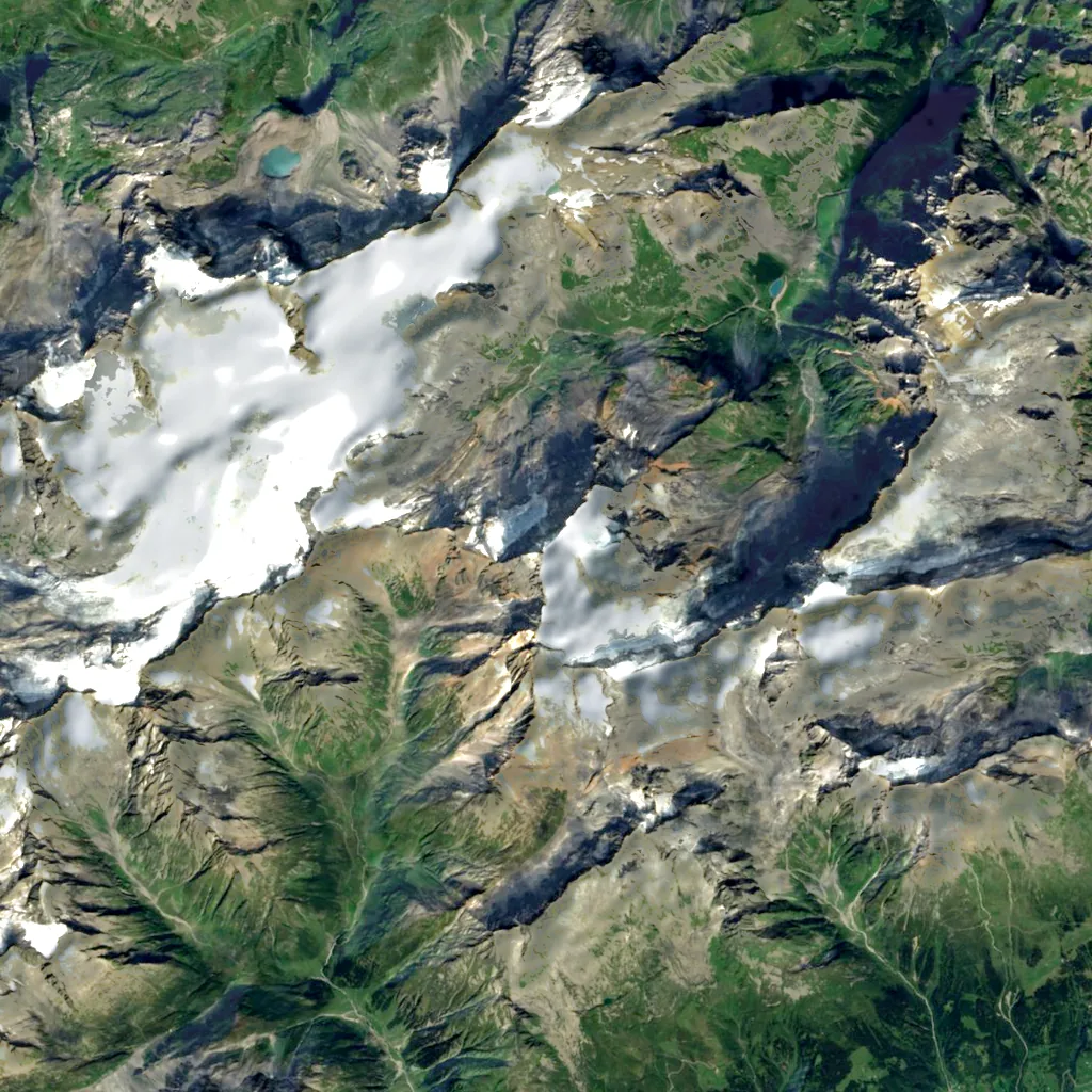 Tödi seen from above (Sentinel-2)