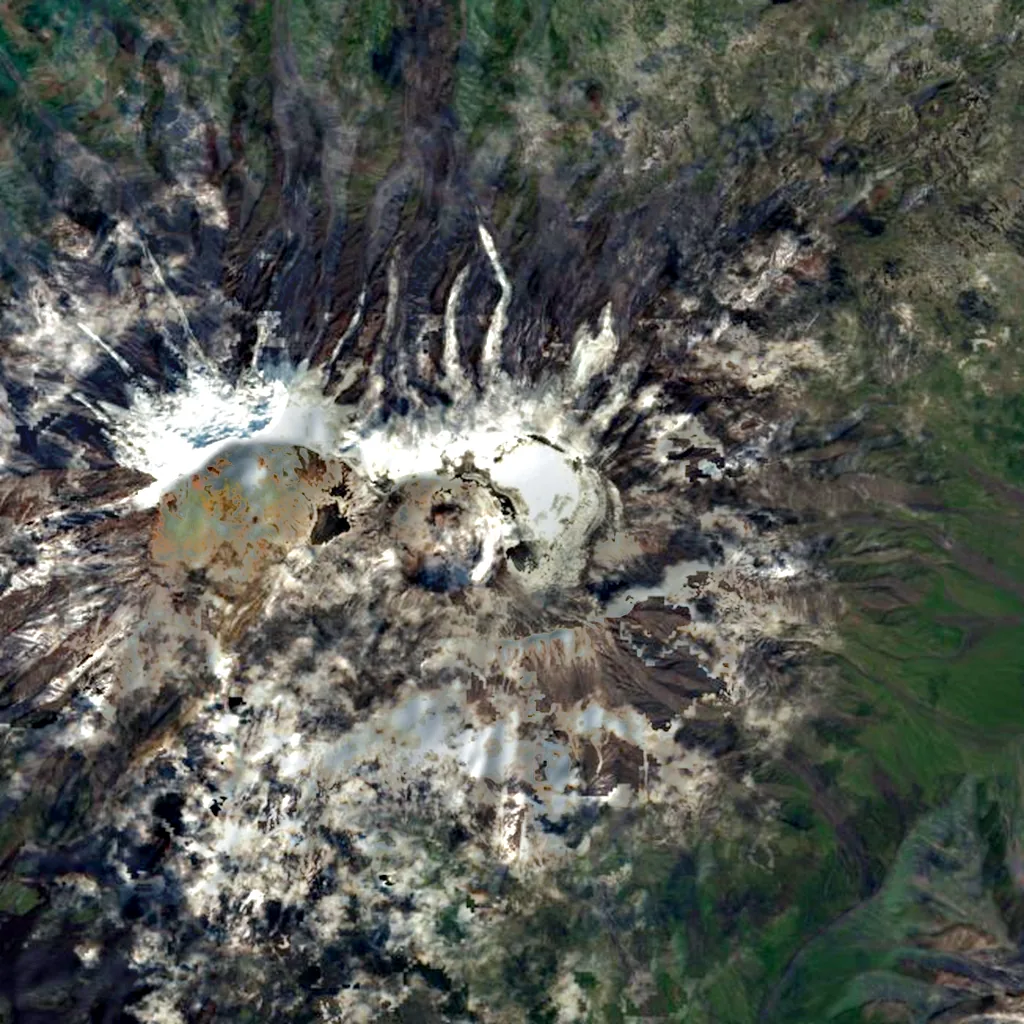 Tolbachik seen from above (Sentinel-2)