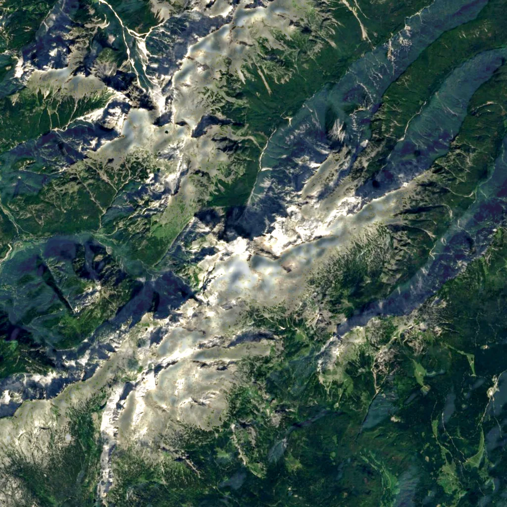Triglav seen from above (Sentinel-2)