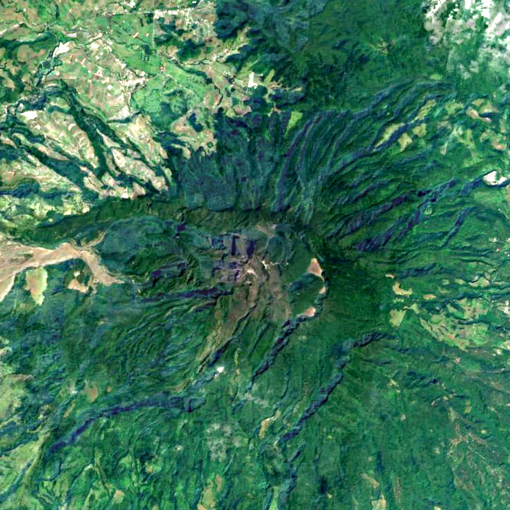 Volcan Baru seen from above (Sentinel-2)
