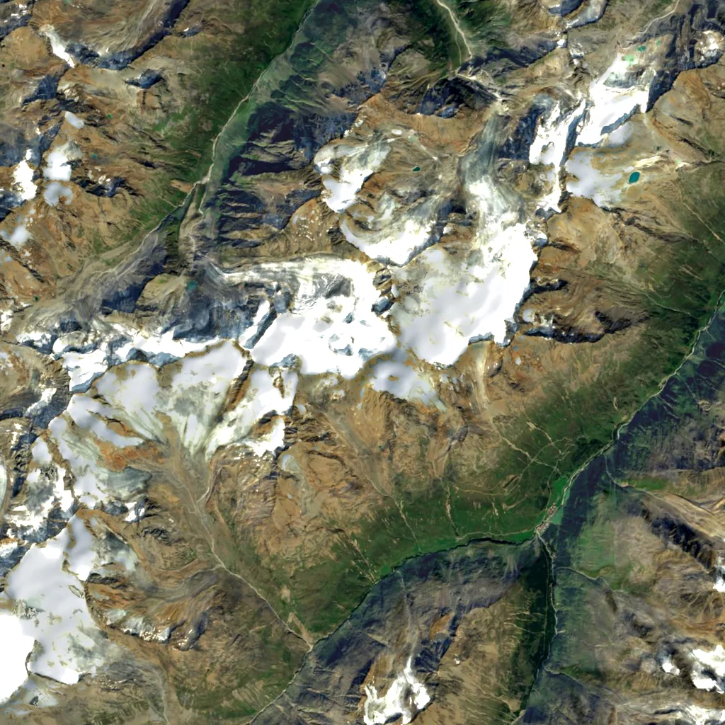 Wildspitze seen from above (Sentinel-2)