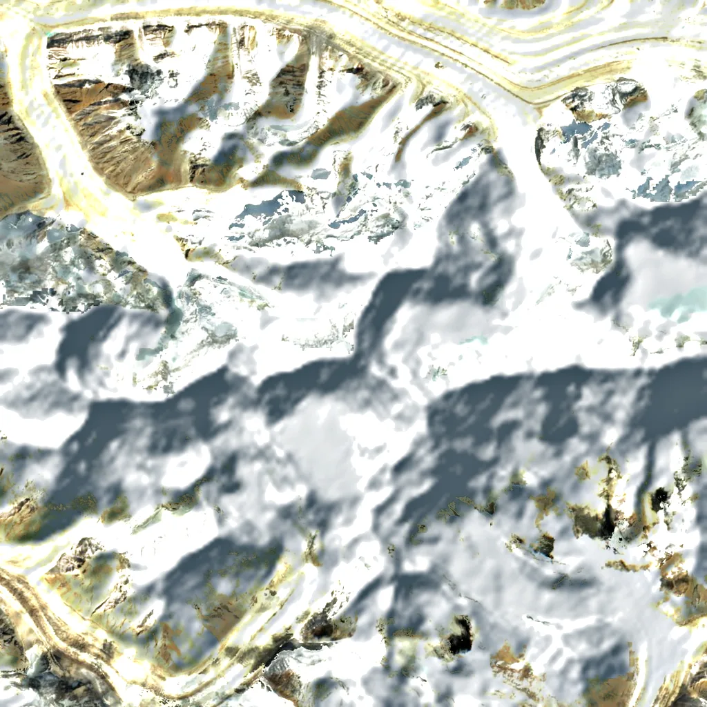 Xuelian Feng seen from above (Sentinel-2)
