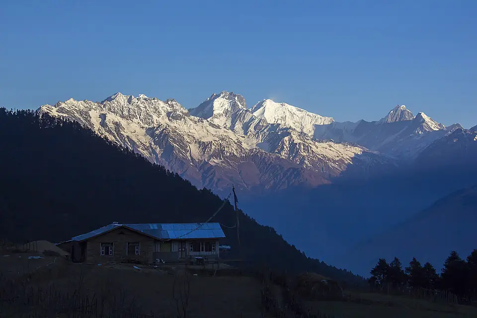 Ganesh Mountain range seen from Mu-Kharka, Rasuwa. (By Saroj Pandey)
