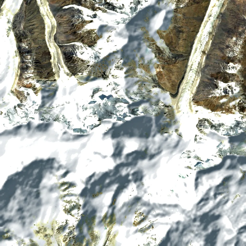 Yukshin Gardan Sar seen from above (Sentinel-2)