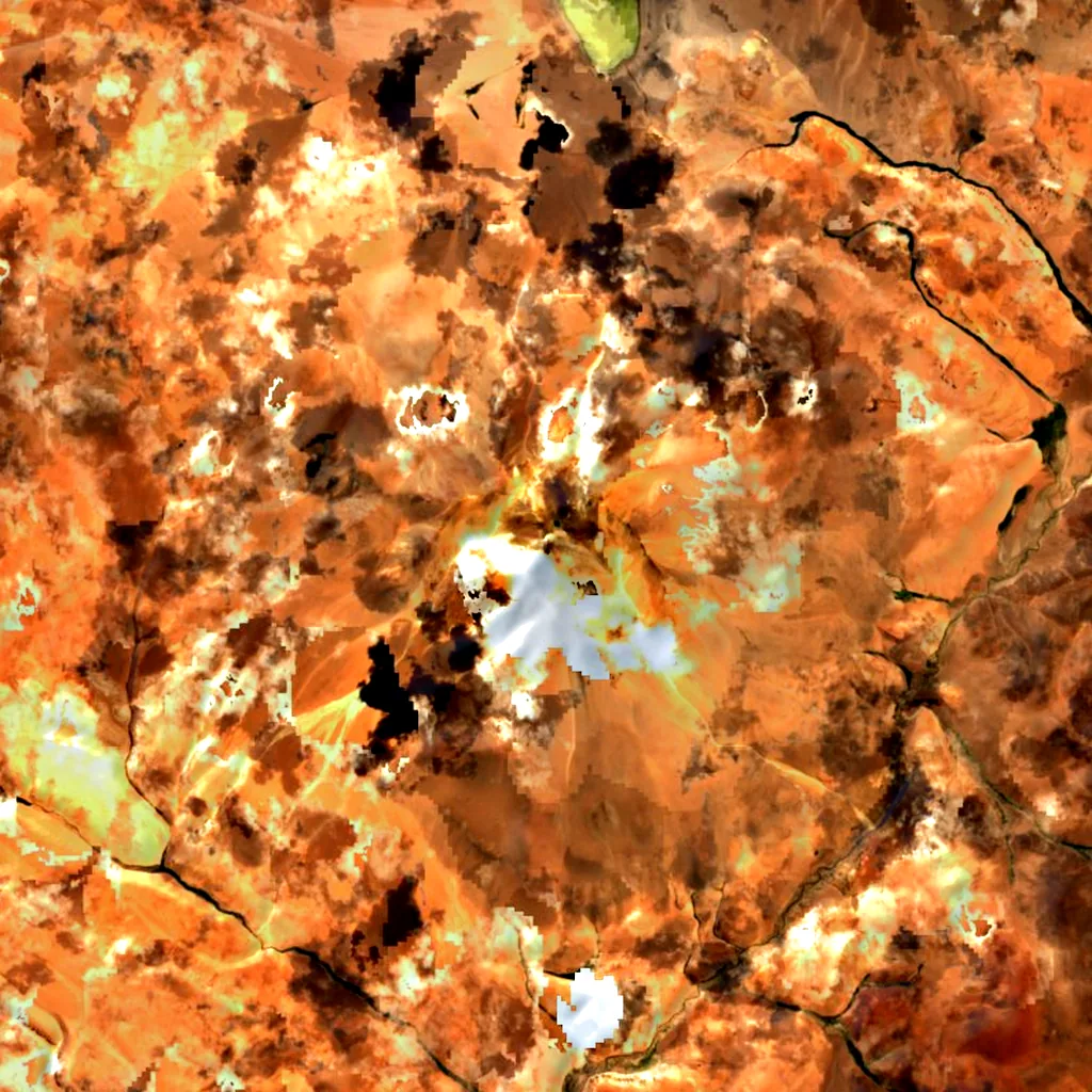 Zapaleri seen from above (Sentinel-2)