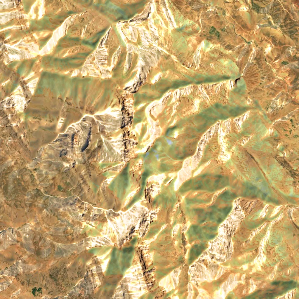 Zard Kuh seen from above (Sentinel-2)