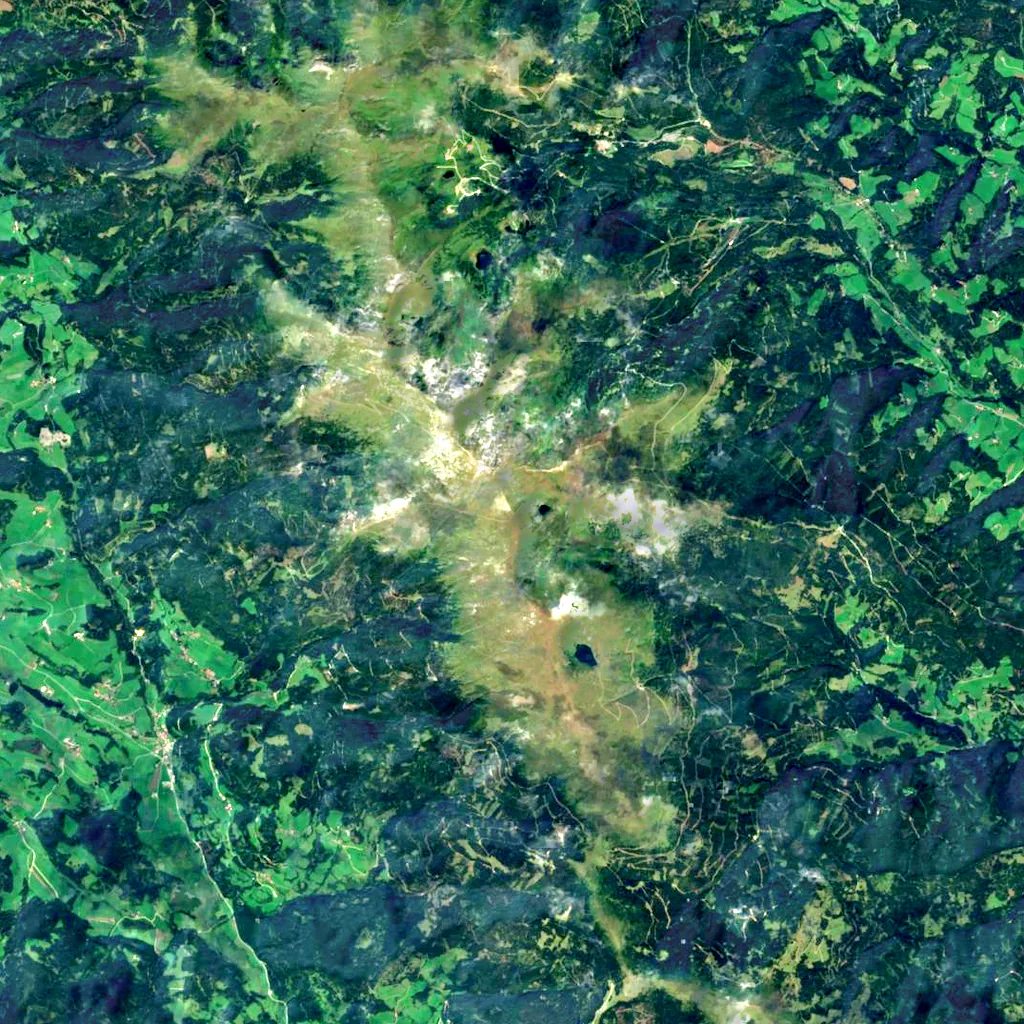 Zirbitzkogel seen from above (Sentinel-2)
