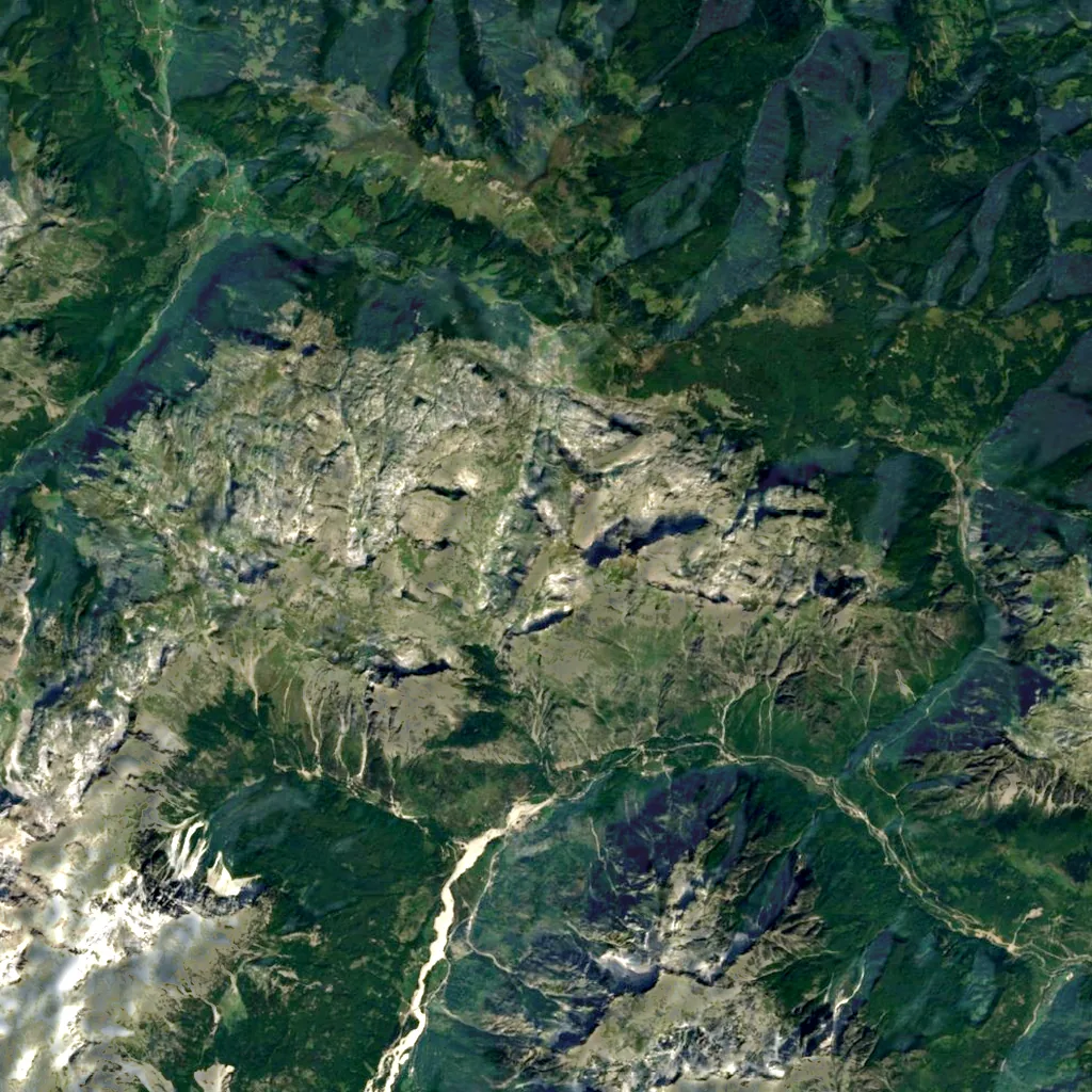 Zla Kolata seen from above (Sentinel-2)