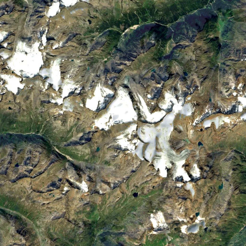 Zuckerhütl seen from above (Sentinel-2)